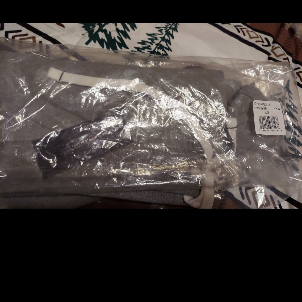 TOMMY HILFIGER Logo Print Men's Lounge Shorts Size LG Grey BNWT RETIRED - Picture 4 of 5
